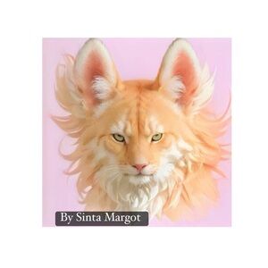 HANDCRAFTED digital art prints by Sinta Margot me  Feline Art Print